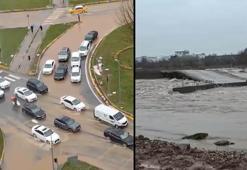 Diyarbakır’da sağanak sele neden oldu, köprü su altında kaldı