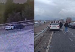 El freni çekilmediği için hareket eden otomobile, başka otomobil çarptı: 1 ölü, 3 yaralı