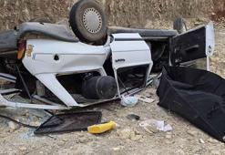 Otomobil, 8 metreden uçtu: 1 ölü, 1 yaralı