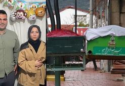 Kazada ölen 1 günlük sözlü çift, yan yana toprağa verildi