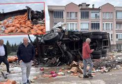 Fren sisteminde arıza olduğu iddia edilen kamyon, 4 araca çarptı: 19 yaralı