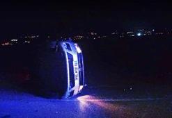 Polis aracıyla otomobil çarpıştı: 1'i polis, 3 yaralı