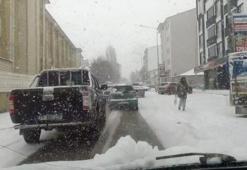 Ardahan’da kar yağışı etkili oldu