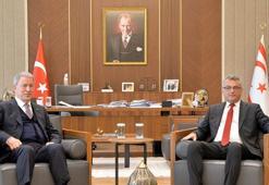 KKTC Cumhurbaşkanı Erhürman, TBMM Milli Savunma Komisyonu Başkanı Akar’ı kabul etti