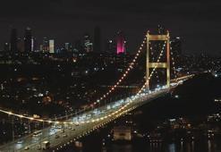 FSM Köprüsü 'Endometriozis' farkındalığı kapsamında sarı ışıklarla aydınlatıldı