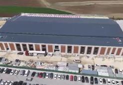 Silivri'de yapımı süren yeni duruşma salonu havadan görüntülendi