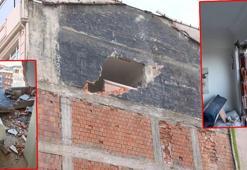 Güngören’de yıkım sırasında hasar gören 6 katlı bina tahliye edildi