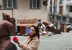 Esenyurt'ta evden çıkarmak istediği kiracısının eşyalarını sokağa attı