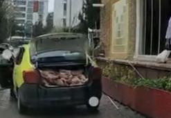 Taksinin bagajında et sevkiyatı yapan işletmeye ceza