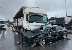 TEM’de 6 araç zincirleme kazaya karıştı: 3 yaralı