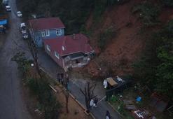 Beykoz’da toprak kayması sonucu tek katlı evde hasar oluştu