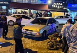 Annesinin motosikletini izinsiz alıp, gezmek isteyen çocuğun kazası kamerada