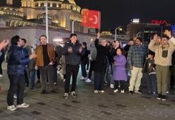 A Milli Takım'ın Dünya Kupası’na katılması Taksim'de kutlandı