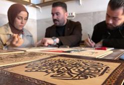 Camide atölye kurdu; ürettiği eserlerle öğrencilere destek oluyor