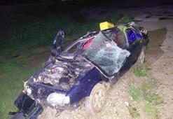 Manisa’da otomobil şarampole devrildi: 1 ölü, 1 yaralı