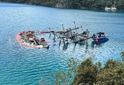 Batan teknenin çıkarılması için çalışma başlatıldı; yağ ve yakıt sızıntısına karşı bariyerli önlem