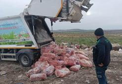 Uygunsuz koşullarda taşınan 1,6 ton sakatat imha edildi