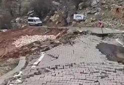 Nemrut Dağı yoluna heyelan