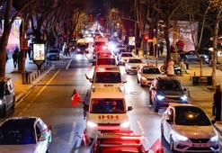 İstanbul’da yüzlerce araçla Gazze konvoyu