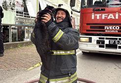 Kalp masajıyla kediyi yaşama bağlayan itfaiye erinin mutluluğu