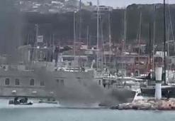 İzmir'de motoryat yangını