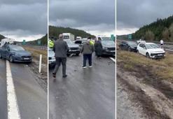 Otoyolda 10 araç zincirleme kazaya karıştı; 6 yaralı