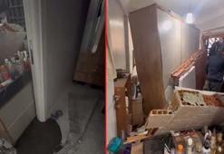 Zeytinburnu'nda inşaatta yapılan beton dökme işlemi sırasında yandaki binanın duvarı çöktü