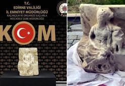 Edirne'de Tanrıca Kybele heykeli yurt dışına kaçırılırken ele geçirildi