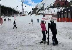 Palandöken'de kayakta 'bahar sezonu'