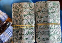 Uyuşturucu hapları kamufle etmek için, ‘Afiyet olsun’ yazılı folyoyla paketlemişler