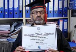 77 yaşındaki arzuhalcinin üniversite azmi