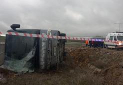 Aksaray'da tur otobüsü devrildi: 20 yaralı