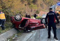 Ormancıları taşıyan otomobil takla attı: 3 yaralı