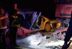 Otomobil ile kamyon çarpıştı: 1 ölü, 5 yaralı