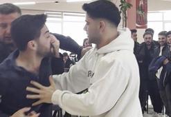 Üniversitede öğrenci gruplarının kavga ihbarına giden polise sürpriz kutlama