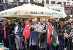 İsrail'in Filistinli mahkumlar hakkında aldığı idam kararı Bağcılar'da protesto edildi