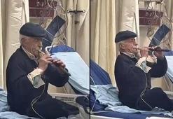 ‘Acımı hafifletiyor’ deyip acil serviste zurna çaldı