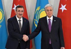 Cumhurbaşkanı Yardımcısı Yılmaz, Kazakistan Cumhurbaşkanı Tokayev ile bir araya geldi