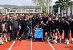 DMD hastası Eray, antrenmanda Kocaelisporlu futbolcularla buluştu
