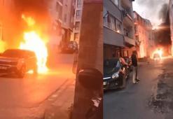 Beyoğlu’da 2 gün önce park edilen araç alev alev yandı: Kimseyle husumetim yok-