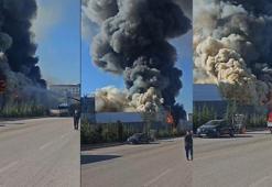 Ankara'da boya fabrikasında yangın