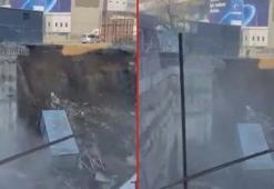 Fenerbahçe Stadyumu'nun yanındaki inşaatın istinat duvarı çöktü