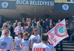 Buca Belediyesi'ndeki memurların eylemi 6'ncı gününde