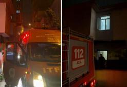 Elektrikli sobadan çıkan yangında anne ile 6 aylık bebeği dumandan etkilendi