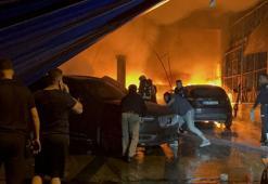 Tamirhanede yangın; 5 araç yandı