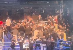 Trabzon'da boks maçında kavga kamerada