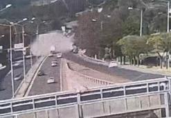 İzmir'de freni boşalan TIR, 9 araca çarptı; Kazanın görüntüsü ortaya çıktı