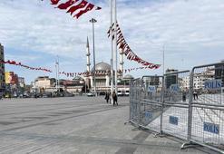 Taksim'de 1 Mayıs hazırlıkları sürüyor