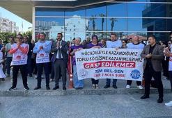 Bayraklı Belediyesi'nde memurların eylemi sürüyor