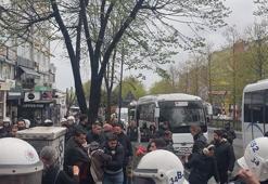 Beşiktaş'ta izinsiz gösteriye polis müdahale etti